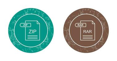 ZIP and RAR Icon vector