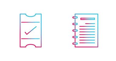 passes and notepad  Icon vector