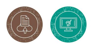 File Upload and Art Icon vector