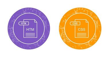 HTM and CSS Icon vector