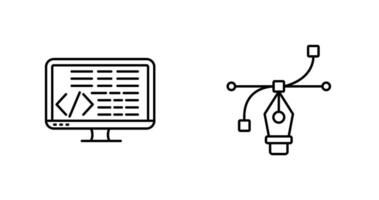 codificación y vector icono