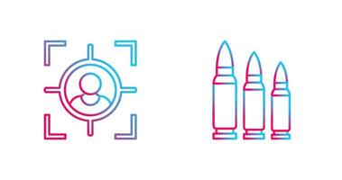 Target and Bullets Icon vector