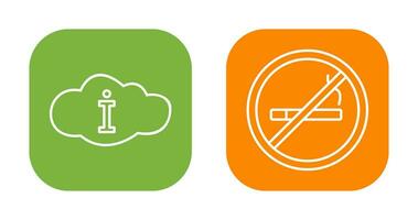 information and No smoking  Icon vector