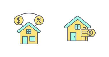 Mortgage and Sale Icon vector