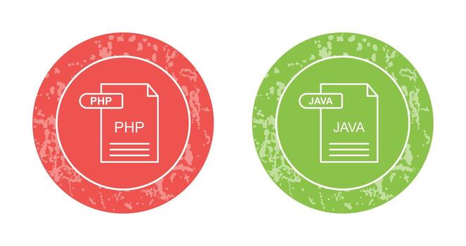 php y Java icono vector