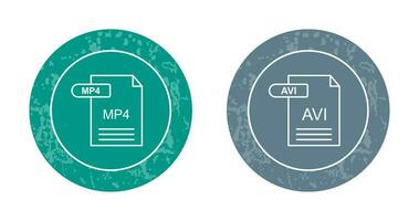 MP4 and AVI  Icon vector