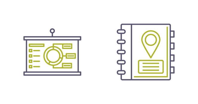 presentación y habla a icono vector