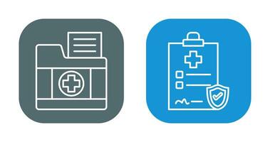 Folder and Health Protection Icon vector