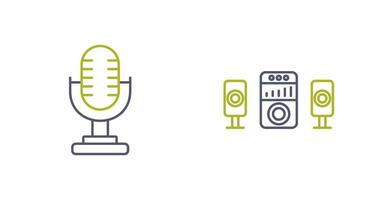 Microphone and Sound System Icon vector