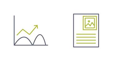 trend in graph and picture attachemnet  Icon vector