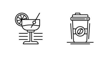 Martini and Coffee Cup Icon vector