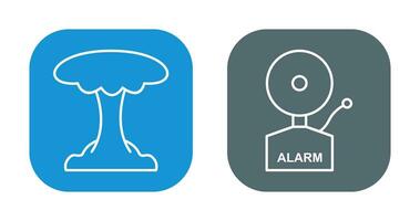 explosion and alarms Icon vector