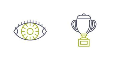 Vision and trophy Icon vector