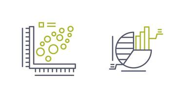 Plot and Pie Chart Icon vector