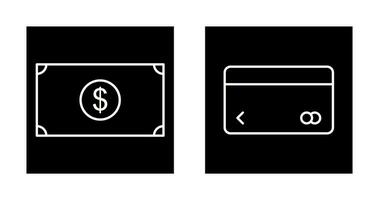 dólar y crédito tarjeta icono vector