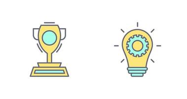 Trophy and Innoation Icon vector