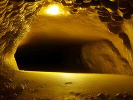 close up gold cave background photo