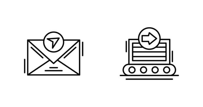 message and container Icon vector