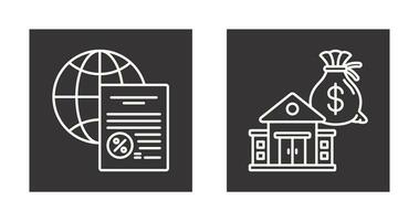 Global and Mortgage Icon vector