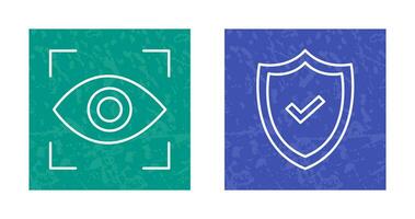 Eye Scan and security Icon vector