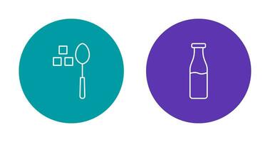 sugar and Milk bottle  Icon vector