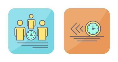 hora administración y hora administración icono vector