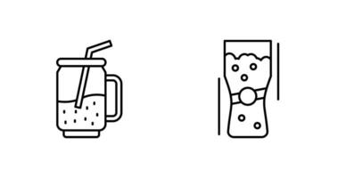 Cocktail and Pint Of Beer Icon vector