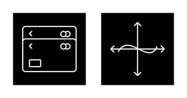 multiple cards and graph  Icon vector