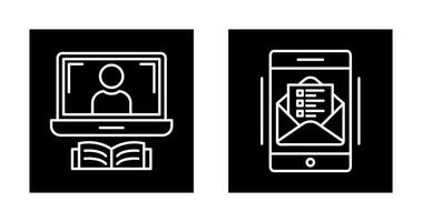 Lesson and Email Icon vector