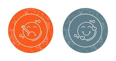 Sick and Heart Icon vector