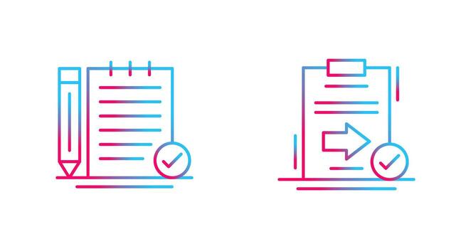 Check Notes and Send Icon vector