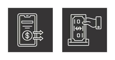 Deposit and Transfer Icon vector