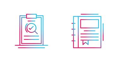 Search and Spring Notebook Icon vector