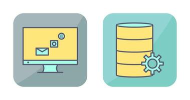 digital marketing and database management Icon vector