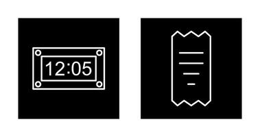 timer and receipt Icon vector