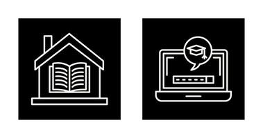 Digital Learning and Homeschooling Icon vector