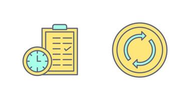 Time Planing and Loop Icon vector