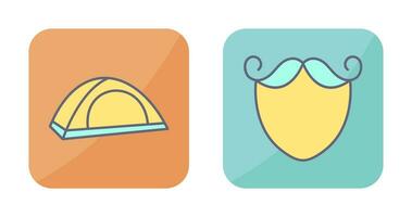 Beard and Moustache and Camp Icon vector