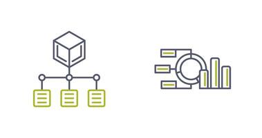 Pie Chart and distribution Icon vector