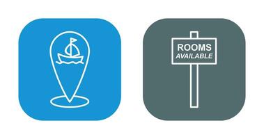 shipping location and room Icon vector