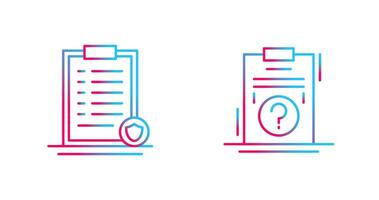 List Protection and Question Icon vector