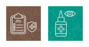 Medical Protection and Eye Icon vector