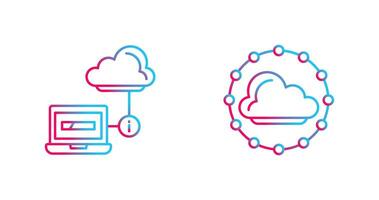 Laptop and Cloud Icon vector