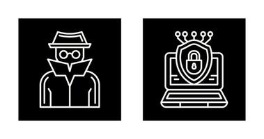 Spy and Protection Icon vector