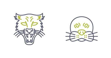 Puma and seal Icon vector