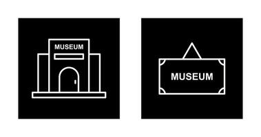 Museum Building and Museum Icon vector