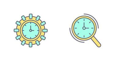 Direction and Magnifier Icon vector