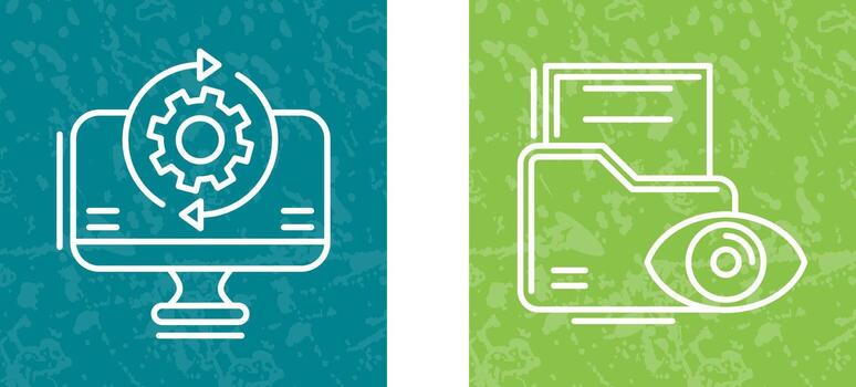 Synchronization and Data Visualization Icon vector