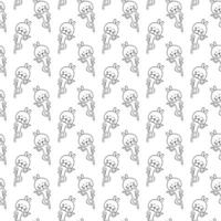 seamless pattern of cute rabbit cartoon photo