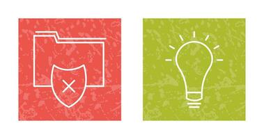 vulnerable folders and innovatives idea Icon vector